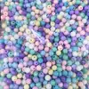 Acrílico Cores de Primavera Furo Reto Contas Redondas Contas Soltas DIY Pulseira de Contas Feita à Mão Materiais para Fazer Colares Acessórios de Joalheria