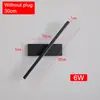 Lámpara de pared tira de luz minimalista 360 grados giratoria lámpara de pared para mesita de noche de dormitorio lámpara frontal para espejo de pared de fondo de sala de estar moderna