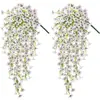 Enredadera Violeta de Eucalipto Transfronteriza, Flores Artificiales Realistas Populares para Bodas, Fabricante de Muros de Flores Artificiales