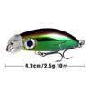 Cebo biónico en miniatura Minolua, cebo falso sumergido de lance largo, pesca en agua dulce, lubina de boca de caballo, cola roja, pequeñas rayas blancas
