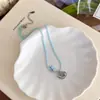 Collar de Concha Azul Dopamina con Cuentas y Estrella de Mar, Joyería Estilo Vacaciones en la Costa, Accesorios y Accesorios para Fotos de Atuendo de Isla