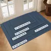 Alfombrilla de baño de lino simple más vendida, alfombrilla absorbente de agua para el inodoro, alfombrilla antideslizante para la entrada, felpudo simple