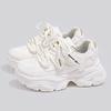 Huili Torre Zapatos de Mujer 2024 Nuevo Otoño e Invierno Tenis Casual Suela Gruesa Aumentado Cuero Zapatos Blancos 4633