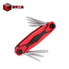 Juego de herramientas de llave hexagonal plegable métrica cabeza de bola Torx destornillador de cabeza plana combinación llave hexagonal