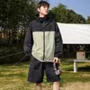 Jaqueta Leve ao Ar Livre Estilo Montanha de Verão para Homens e Mulheres, Roupa com Capuz para Proteção Solar, Conjunto de Roupas de Viagem Anti-UV para Casais