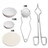 Crisol de Fusión de Cuarzo, Crisol, Juego de Pinzas, Fusión de Plata, Fundición de Lingotes, Crisol de Ladrillo de Panal, Pinzas, Abrazadera, Accesorios para Horno de Fusión de Oro, Herramientas de Orfebre