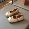 Zapatos de Princesa para Niñas 2026 Primavera y Otoño Nuevos Zapatos de Cuero para Niños Mocasines Brillantes de Cuero con Lazo para Niñas Pequeñas