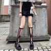 Medias de media pantorrilla con lazo de encaje estilo japonés JK, estilo ballet, blancas, de Lolita, para niñas.
