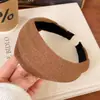 Nuevo Estilo Retro de Otoño e Invierno Diadema Pequeña para la Cara de Ala Ancha de Ante de Caña Alta para Mujer 20 Estilos Versátiles Accesorios para el Cabello de Moda Diadema de Punto