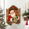 Adesivos de parede do Papai Noel tridimensionais em estilo retrô - removíveis, para criar uma atmosfera festiva em quartos