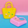 Bolsa de Playa de Silicona Portátil Colorida Almacenamiento para Teléfono Móvil Bolsa de Playa Ligera Pequeña para Niños Caminar DIY Bolsa para Llaves