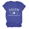 Salem est 1626 Amazon Wish sitio independiente camiseta de mujer de manga corta con cuello redondo de moda y única camiseta básica