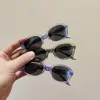 Gafas de Sol para Niños, Lujo Ligero, Gris Transparente, Ovaladas, Retro, Elegantes, Estilo Callejero, de Moda, Celebridad de Internet, Gafas de Sol Polarizadas Anti-UV