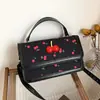 Bolsa Feminina Estilosa Nova deste Ano com Estampa de Cereja 2026 Tendência Moda Bolsa de Mão, Bolsa de Ombro, Bolsa Pequena Quadrada Transversal