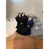 Ropa exterior estilo americano estilo Spice Girl con almohadilla en el pecho tirantes para mujer de verano anti-caminata top base ligero chaleco de forma I ropa interior espalda bonita