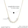 Collar de Perlas Naturales de Agua Dulce Europeo y Americano Francés para Mujer Cadena para Clavícula Versátil de Acero Inoxidable Chapado en Oro de 18K Pulsera Antidesvanecimiento