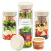 Pote de Vidro para Salada com Tampa, Pote de Vidro Selado, Pote de Vidro para Conservas