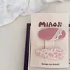 Par de Grampos de Cabelo Infantis Rosa Doce Floral Amor Laço Grampo Lateral Grampo para Franja