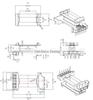 Esqueleto de transformador de alta frequência HXB-EDR4001 EDR40 vertical 6+3 pinos distância da linha 37,5 mm material da fonte de alimentação