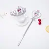 Diadema de Corona para Niños, Estilo Princesa de Hielo y Nieve, Accesorios de Disfraz para Niñas Pequeñas, Corona Varita Mágica, Regalos para Preescolar al por Mayor
