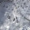 Adesivos de Unha Folha de Ouro Tomoni Quentes e Populares Ultra Finos Sem Costura Preto e Branco Semi-Transparente Adesivos de Decoração Floral