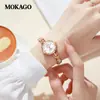 Mokago Nuevo Brazalete Reloj Más Vendido Estilo Coreano Moderno Resistente al Agua Reloj de Cuarzo para Estudiantes Ligero y Delgado Resistente al Agua Reloj para Mujer Venta al por Mayor