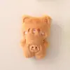 Broche de Pelúcia Desenho Animado Boneca Urso Fofo Sapo Coelho Pingente de Bolsa Boneca de Animal Pequeno de Fliperama DIY