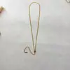 Estilo Minimalista de Luxo Leve Japonês e Coreano Corrente de Colar Plana Corrente O Corrente Cruzada Joias de Aço Inoxidável Ajustável e Pode Ser Usada como Pingente