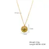 Estilo Ins Europeo y Americano Selección de Influencer Cadena para Clavícula Chapado en Oro de 18K Cadena para Suéter Colgante de Acero Titanio Dorado Collar Que No Se Desvanece