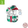 Caixa de presente de Natal original de urso de prata Ziyun faça você mesmo pulseira contas festival quente s925 contas de prata esterlina contas soltas