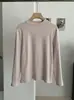 KEKEZOON 2026 Otoño Invierno Nueva Camiseta Básica de Manga Larga con Cuello Redondo de Color Sólido Doble Cara de Forro Polar Estilo Coreano 8798