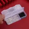 Tachuelas para Piercing de Oreja de Grado Médico, Barras de Oreja de Resina Transparente, Juego de Caja de 6 Compartimentos, Palillos para Orejas, Agujas Antiembozo, Agujas para Orejas, Tachuelas para Cartílago