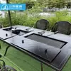 Mesa y Sillas de Barbacoa Xiao Zhou de Aluminio Fundido Impermeables Protección Solar Muebles para Patio Azotea Resort B&B Playa Lado del Mar Mesa de Barbacoa