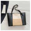 Nova Bolsa Feminina 2025, Combinação de Cores Estilosa, Retrô, Simples e Atmosférica, Para o Trabalho, Casual, Bolsa de Ombro/Mão Tote de Grande Capacidade