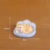 Paisaje en Miniatura Lindo Gato Durmiendo Perro Cerdo Conejo Animal Figura Decoraciones Accesorios Escritorio Coche Pequeños Adornos