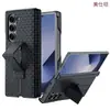 Funda protectora adecuada para teléfono Samsung Z Fold 7 con correa para la muñeca y soporte, Funda con bisagra de eje central plegable anticaídas Z Fold 6
