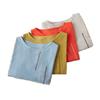Blusas de Algodão e Linho Estilo Chinês Retro Novas Soltas de Verão Gola Redonda Bordadas de Manga Curta Femininas Respiráveis Bordadas Versáteis Casuais