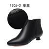 Zapatos de Cuero con Tacón Alto Engrosados de Terciopelo Zapatos de Trabajo para Mujer Zapatos Negros de Cuero Ropa de Trabajo Botines Cortos Profesionales Botas para Mujer Zapatos para Mujer Otoño e Invierno