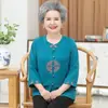 Camisas para Mulheres de Meia-Idade e Idosas, 60 e 70 Anos, Blusas de Primavera para Avós, Cardigans Estilo Tang, Roupas de Primavera e Verão para Senhoras, Chuyou
