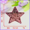 Lentejuelas de Punto Estrella Toalla Tela Bordada Pegatinas Forma de Corazón Letra Parche para Ropa Accesorios de Ropa Pegatinas DIY