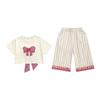 Traje de Cuadros para Niña con Lazo en la Espalda, Nuevo Conjunto de Dos Piezas de Moda Verano 2026 para Niñas Pequeñas, Atuendo de Verano para Niños Pequeños