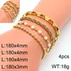 Venda Direta do Fabricante de Dongguan Joias Simples Transfronteiriças Estilo Ins Joias de Aço Inoxidável Banhado a Ouro 18K Pulseira de Aço Titânio para Homens e Mulheres