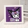 Animación de Dibujos Animados Nueva Pintura de Diamantes Kuromi DIY Juguetes de Pintura de Diamantes Hechos a Mano para Niños con Marco de Fotos Mesa Regalo