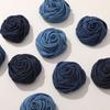 Coreia do Sul doce legal quente menina denim azul tecido rosa broto diy artesanal corsage grampo de cabelo roupas acessórios atacado