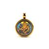 Xizang 1.5cm Acero Inoxidable Mini Pequeño Thangka Cinco Ye Huang Caishen Cinco Caminos Caishen Thangka Colgante Caja Gawu