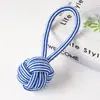 Brinquedo de Corda de Algodão Resistente a Mordidas para Cães Pequenos e Médios, Conjunto de Nós de Corda para Interior, Atacado de Suprimentos para Animais de Estimação