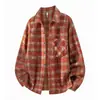 Camisa para Hombre 2026 Otoño Nueva Camisa de Manga Larga a Cuadros Tie-Dye Holgada Talla Grande para Hombre Top para Hombre