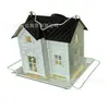 Popular Colgante Nuevo Comedero de Metal para Pájaros Casa Pequeña Comedero Solar para Colibríes Decoración Colgante para Exteriores