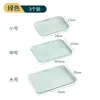 Conjunto de bandejas retangulares grandes nórdicas para uso doméstico, conjunto de xícaras de chá, bandeja de servir e prato de frutas de plástico moderno e criativo