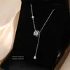Collar con Borla Espiral de Circonita de Plata S925 para Mujer, Estilo de Lujo Ligero Versátil de Nicho, Regalo para Novia, Cadena para Clavícula